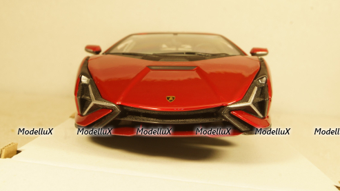 Lamborghini Sian FKP 37, metallic-red, Burago 1:24