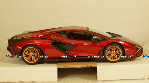 Lamborghini Sian FKP 37, metallic-red, Burago 1:24