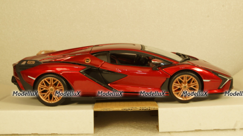 Lamborghini Sian FKP 37, metallic-red, Burago 1:24