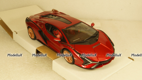 Lamborghini Sian FKP 37, metallic-red, Burago 1:24