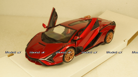 Lamborghini Sian FKP 37, metallic-red, Burago 1:24