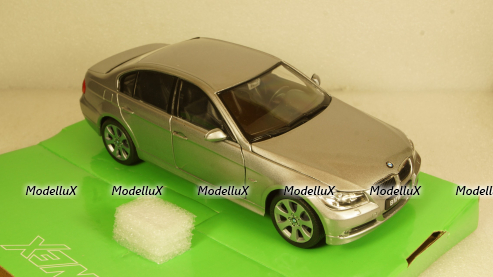 BMW 330i, metallic-grey, Welly 1:24 