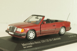 Mercedes-Benz 320 CE-24 (A124) Cabriolet, maroon, 430003515, Minichamps 1:43