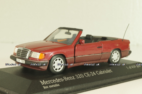 Mercedes-Benz 320 CE-24 (A124) Cabriolet, maroon, 430003515, Minichamps 1:43