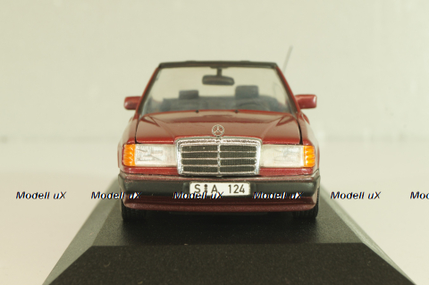 Mercedes-Benz 320 CE-24 (A124) Cabriolet, maroon, 430003515, Minichamps 1:43