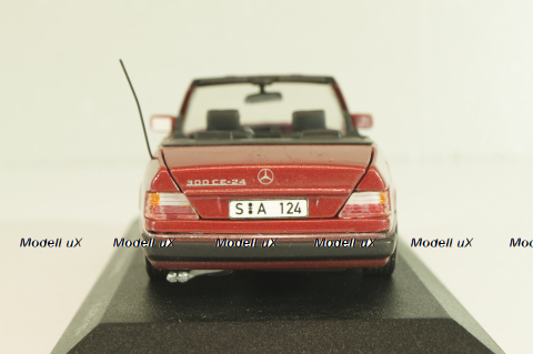 Mercedes-Benz 320 CE-24 (A124) Cabriolet, maroon, 430003515, Minichamps 1:43