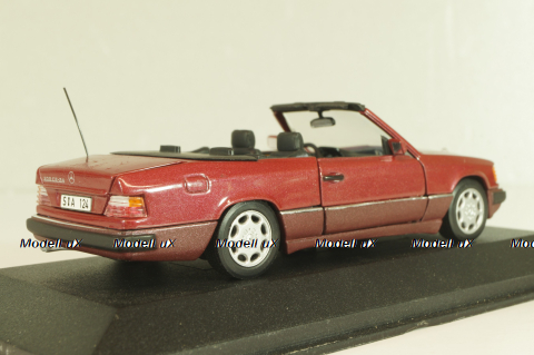 Mercedes-Benz 320 CE-24 (A124) Cabriolet, maroon, 430003515, Minichamps 1:43