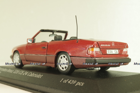 Mercedes-Benz 320 CE-24 (A124) Cabriolet, maroon, 430003515, Minichamps 1:43