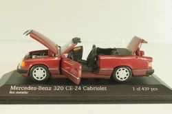 Mercedes-Benz 320 CE-24 (A124) Cabriolet, maroon, 430003515, Minichamps 1:43