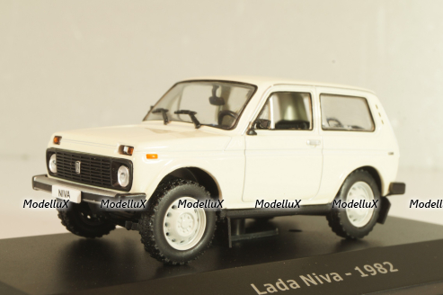 Ваз-2121 Нива 4x4 (Lada 1600) 1982, белый, Altaya 1:43