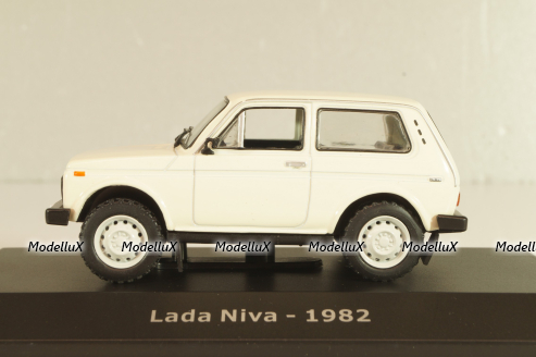 Ваз-2121 Нива 4x4 (Lada 1600) 1982, белый, Altaya 1:43