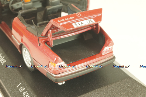 Mercedes-Benz 320 CE-24 (A124) Cabriolet, maroon, 430003515, Minichamps 1:43