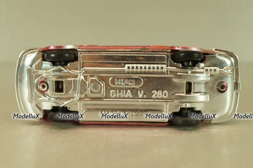 Ford Chia V280, хром, редкий, красная, Ремейк СССР 1:43