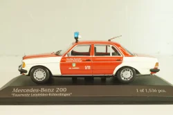 Mercedes-Benz 200 E (W123) Fire engine 1975, red/white, 430032292, Minichamps 1:43