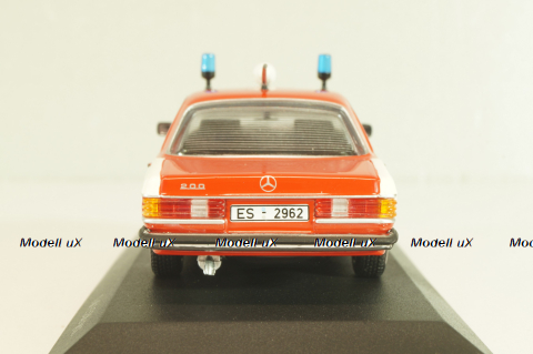 Mercedes-Benz 200 E (W123) Fire engine 1975, red/white, 430032292, Minichamps 1:43