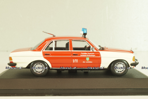 Mercedes-Benz 200 E (W123) Fire engine 1975, red/white, 430032292, Minichamps 1:43