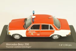 Mercedes-Benz 200 E (W123) Fire engine 1975, red/white, 430032292, Minichamps 1:43
