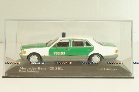 Mercedes-Benz 420 SEL (W126) Polizei 1979, 430039390, Minichamps1:43