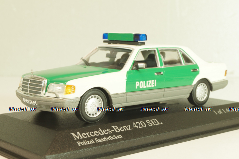 Mercedes-Benz 420 SEL (W126) Polizei 1979, 430039390, Minichamps1:43
