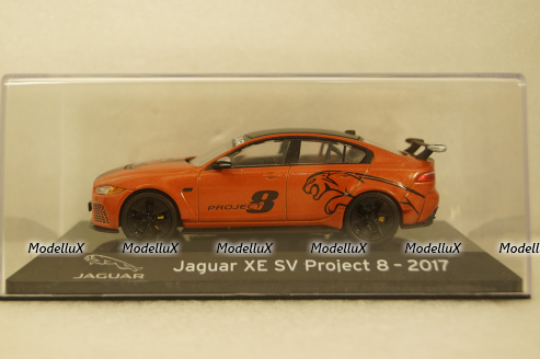 Jaguar XE SV Project 8 2017 orange/black , Altaya 1:43