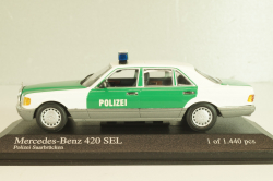 Mercedes-Benz 420 SEL (W126) Polizei 1979, 430039390, Minichamps1:43