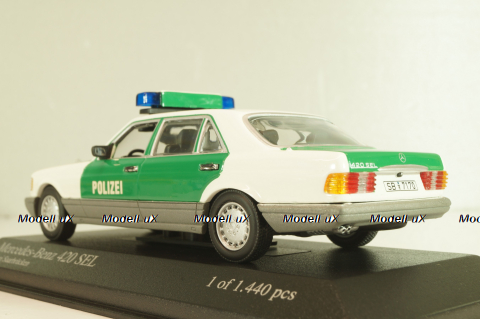 Mercedes-Benz 420 SEL (W126) Polizei 1979, 430039390, Minichamps1:43
