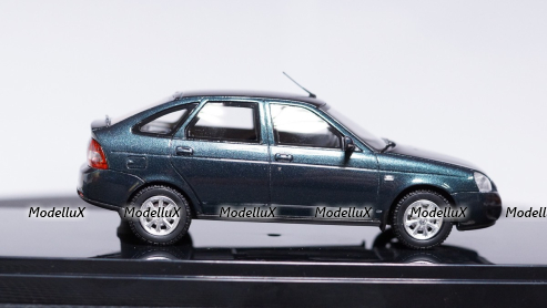 ВАЗ 2172 Priora Хетчбек 2014 г. сине-зеленый мет., 221723, DiP Models 1:43