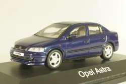 Opel Astra (G) Sedan 1999, dark blue, 04521, Schuco 1:43