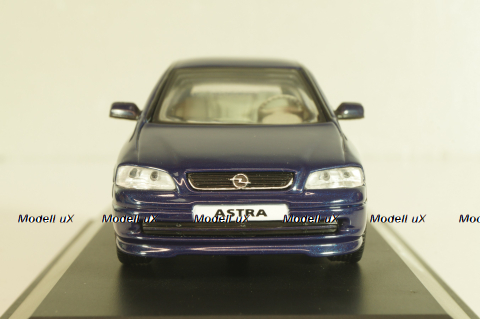 Opel Astra (G) Sedan 1999, dark blue, 04521, Schuco 1:43