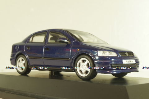 Opel Astra (G) Sedan 1999, dark blue, 04521, Schuco 1:43