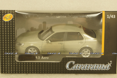Saab 9,5 aero sedan silver, Cararama 1:43