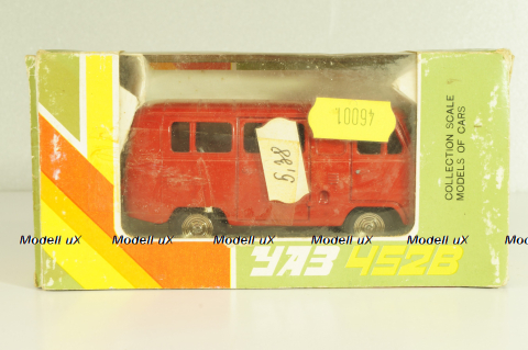 Уаз-452В, глухой, красный, Тантал/Радон 1:43