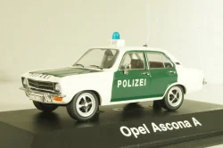 Opel Ascona (A) Polizei 1971, white/green, 02652, Schuco 1:43