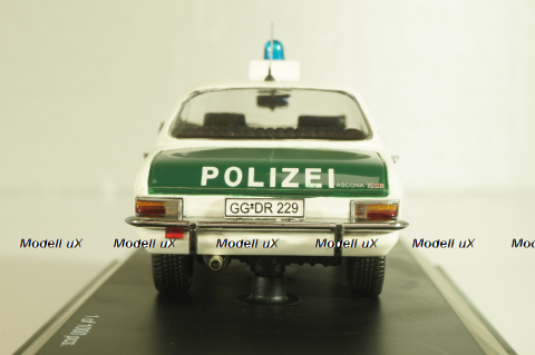 Opel Ascona (A) Polizei 1971, white/green, 02652, Schuco 1:43