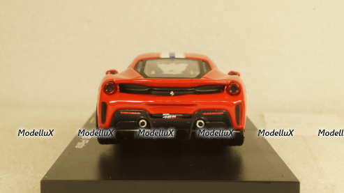 Ferrari 488 Pista year 2018 corsa red metallic, Burago 1:43