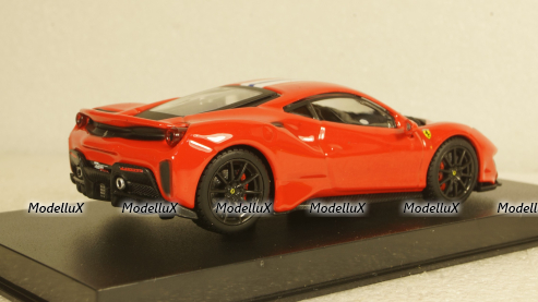 Ferrari 488 Pista year 2018 corsa red metallic, Burago 1:43