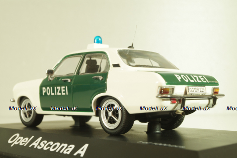 Opel Ascona (A) Polizei 1971, white/green, 02652, Schuco 1:43