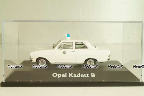 Opel Kadett B Polizei 1965, white, 02943, Schuco 1:43 (Без картонной коробки)