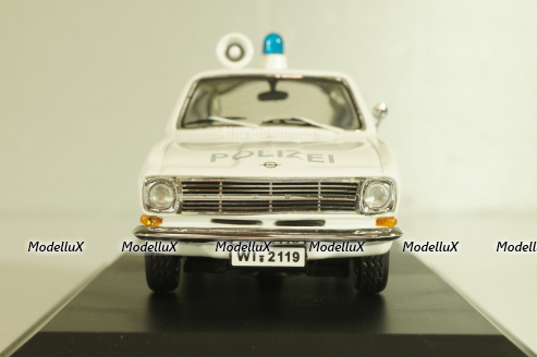 Opel Kadett B Polizei 1965, white, 02943, Schuco 1:43 (Без картонной коробки)