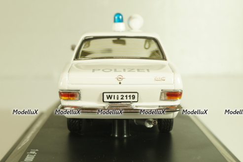Opel Kadett B Polizei 1965, white, 02943, Schuco 1:43 (Без картонной коробки)