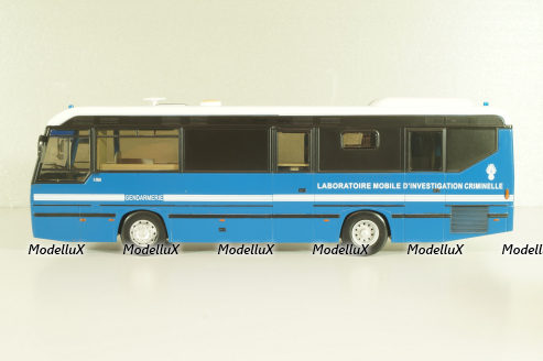 LOHR L96 bus Gendarmerie 1996, blue, Autobus Dal Mondo #76, Hachette 1:43 С Журналом!