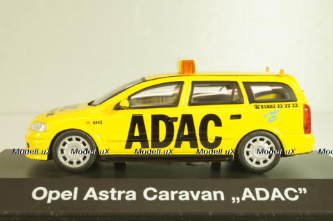 Opel Astra (G) Caravan  ADAC 1998, yellow, 04376, Schuco 1:43