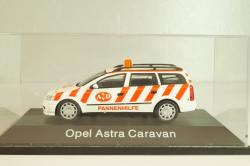 Opel Astra (G) Caravan AvD Pannenhilfe 1998, white/red, 004375, Schuco 1:43