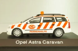 Opel Astra (G) Caravan AvD Pannenhilfe 1998, white/red, 004375, Schuco 1:43