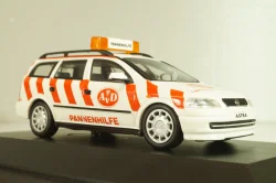 Opel Astra (G) Caravan AvD Pannenhilfe 1998, white/red, 004375, Schuco 1:43