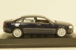 Audi A8 D3, Facelift 2005, dark blue, 400011802, Minichamps 1:43