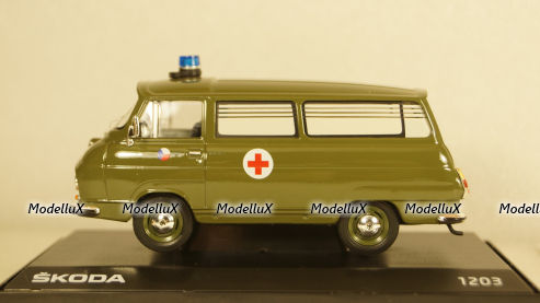 Skoda 1203 Czech Army ambulance 1974, Abrex 1:43