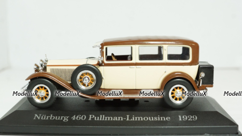 Mercedes-Benz Nurburg 460 Pullman-Limousine (W08), 1929, beige/brown,  MBOMS030, Mercedes-Benz-Offizielle Modell-Sammlung #30, Altaya 1:43