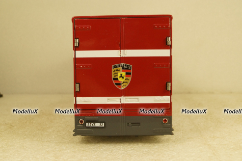 Mercedes O 317 Race truck Porsche Motorsport red, 450372900, Schuco 1:43