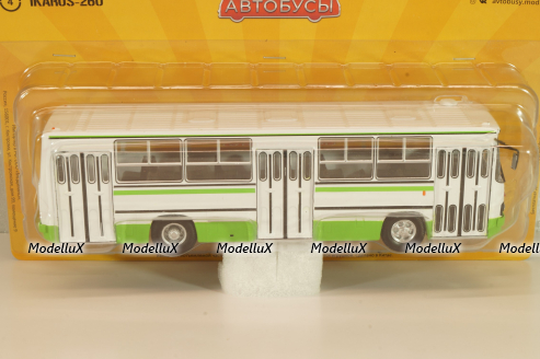 Икарус-260, бело-зеленый, Наши Автобусы №4, Modimio 1:43 (перевыпуск)